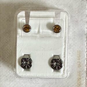 Yellow/Orange Stud Earrings